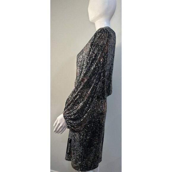 R&M Richards Sparkly Drape Back Dress Red Carpet Worthy! New Year & X-mass Party - Picture 9 of 16